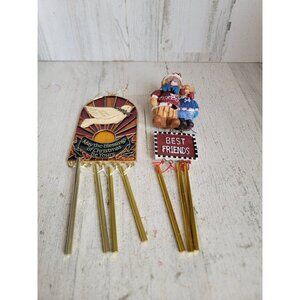 Xmas variety wind chime of church near friend Xmas hanging home decor